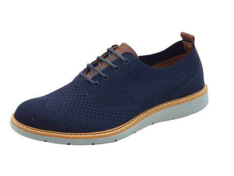 Igi&Co Igi&Co 7608111 Tessuto Blu Scarpe per Uomo sottopiede in pelle Blu
