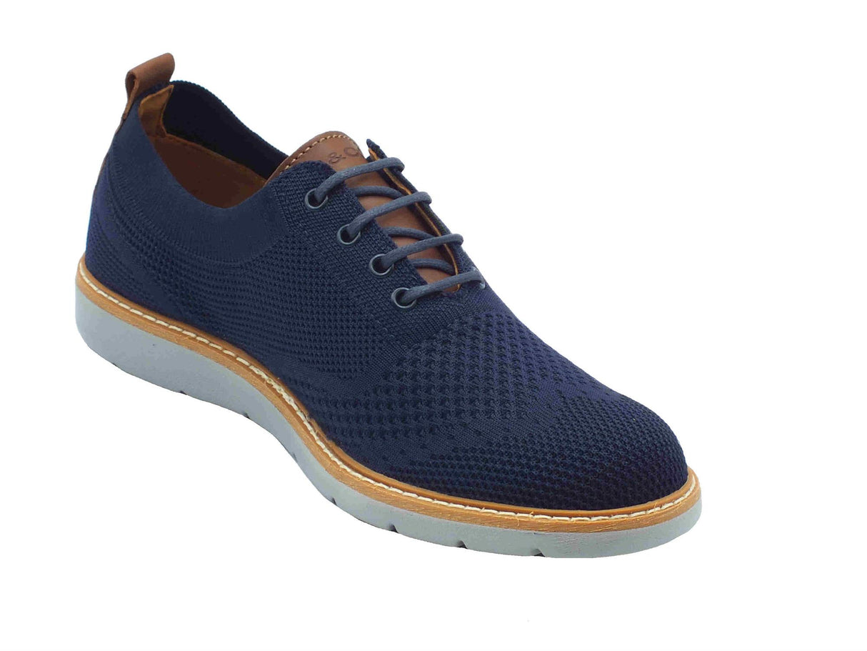 Igi&Co Igi&Co 7608111 Tessuto Blu Scarpe per Uomo sottopiede in pelle Blu