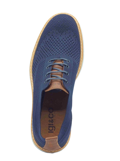Igi&Co Igi&Co 7608111 Tessuto Blu Scarpe per Uomo sottopiede in pelle Blu
