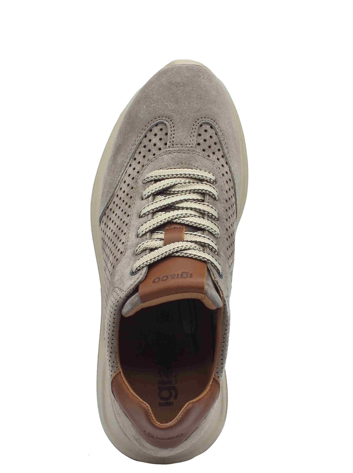 Igi&Co Igi&Co 7634744 Scamosciato Peltro Sneakers per Uomo in nabuk grigio