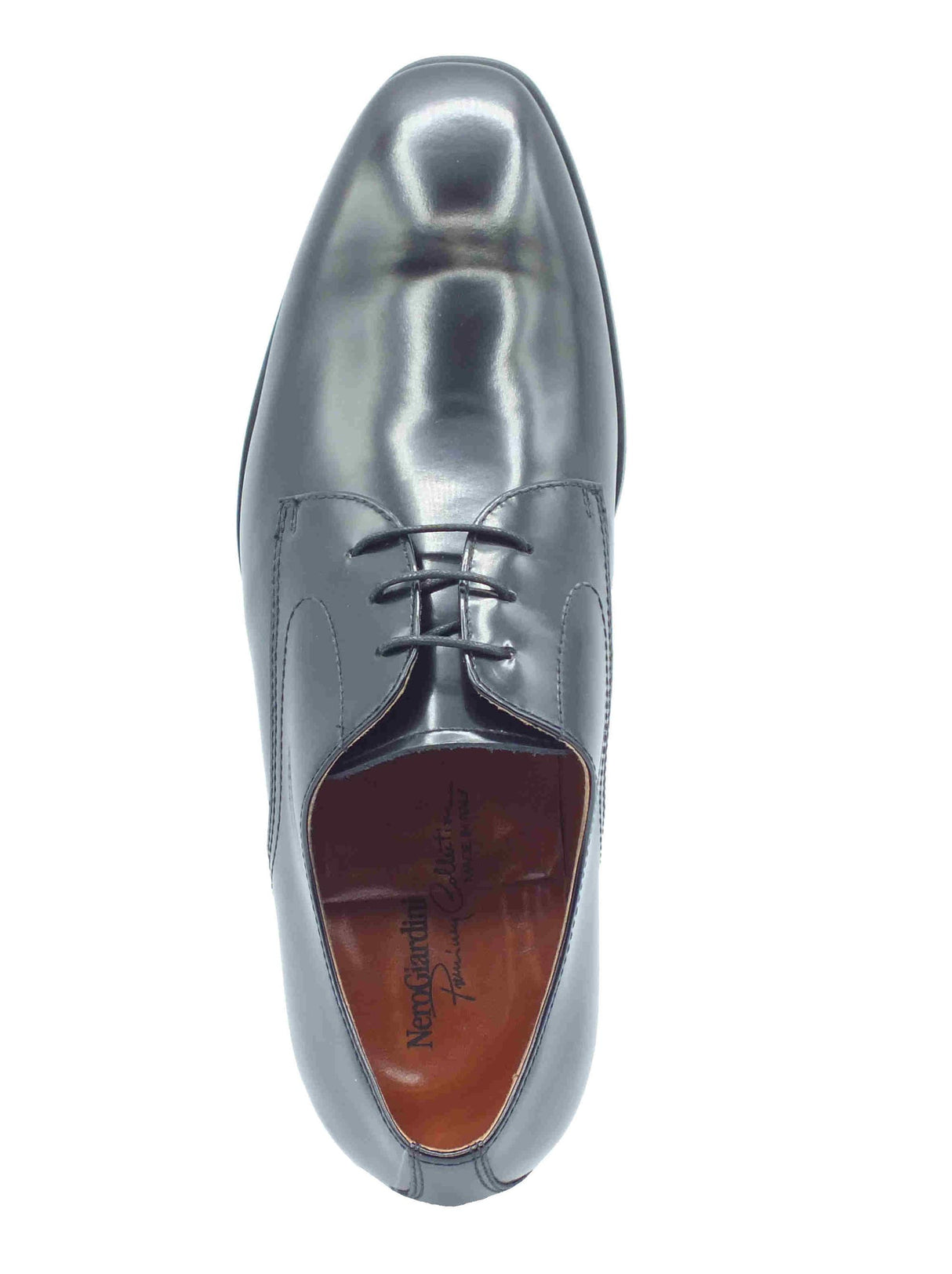 Nero Giardini NeroGiardini E500572UE Wembley Nero Scarpe eleganti per Uomo in pelle abrasivata con lacci Nero