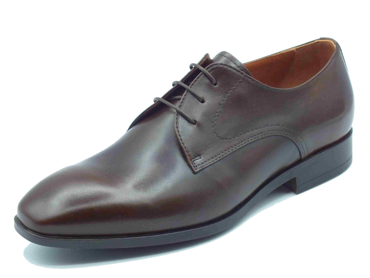 Nero Giardini NeroGiardini E500573UE Delvato Beige Scarpe eleganti per Uomo in pelle marrone con lacci Beige