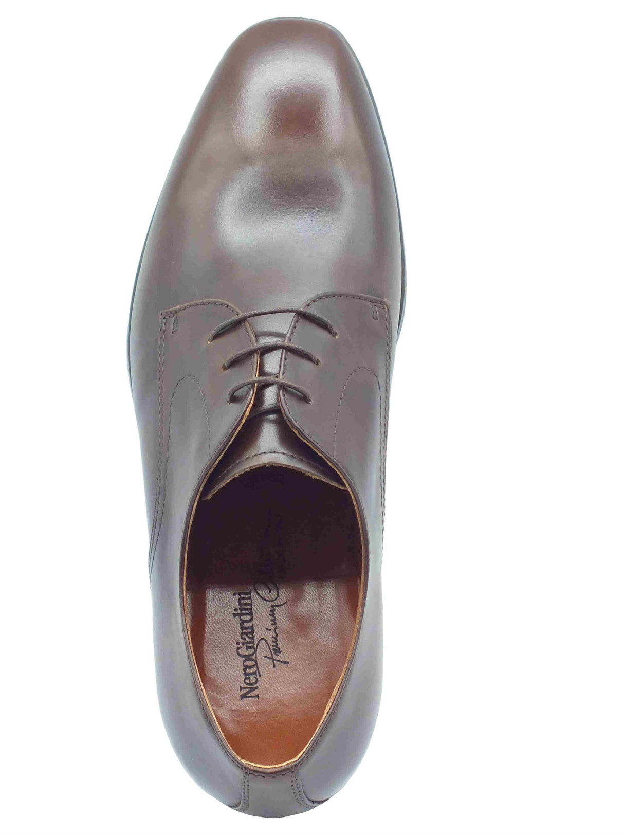 Nero Giardini NeroGiardini E500573UE Delvato Beige Scarpe eleganti per Uomo in pelle marrone con lacci Beige