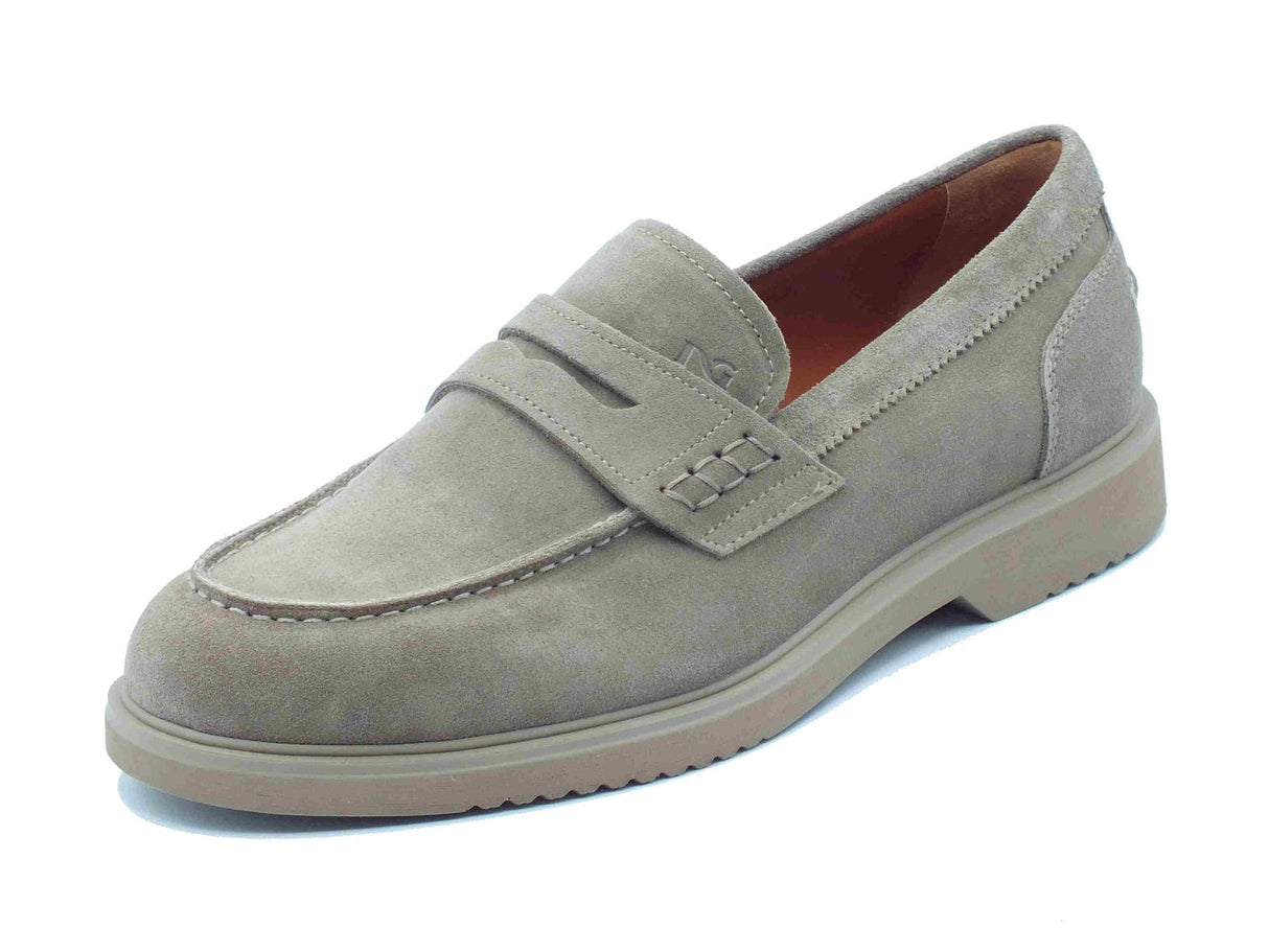 Nero Giardini NeroGiardini E500610U Arold Argilla Mocassini classici ed eleganti per Uomo in nabuk Argilla