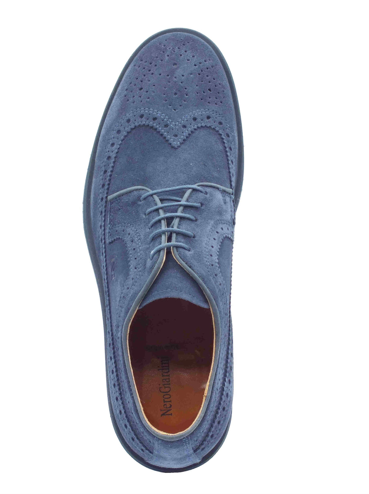 Nero Giardini NeroGiardini E500611U Colorado Indaco Scarpe Eleganti per Uomo in camoscio duilio con lacci Indaco