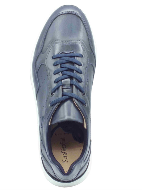 Nero Giardini NeroGiardini E500640U Delavato Incanto Sneakers sportive per Uomo in pelle colore blu Incanto
