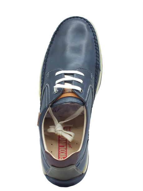 Pikolinos Pikolinos 4118 Marbella Blue Scarpe per Uomo in pelle colore blu Blue