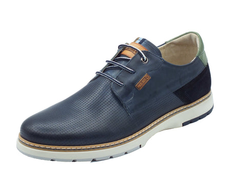 Pikolinos Pikolinos 4222C1 Olvera Blue Scarpe per Uomo in pelle colore blu blu