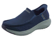 Skechers Skechers Slip-Ins 204804 Parson Ralven Navy Mocassini sportivi per uomo in tessuto blu Navy
