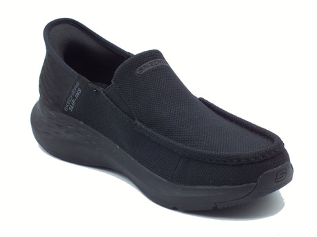 Skechers Skechers Slip-Ins 204804 Parson Ralven Black Mocassini sportivi per uomo in tessuto nero Black