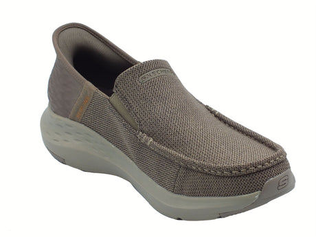Skechers Skechers Slip-Ins 204804 Parson Ralven Taupe Mocassini sportivi per uomo in tessuto Taupe