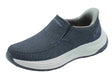 Skechers Skechers Slip-Ins 205356 Decklan Gulliver Navy Mocassini sportivi per uomo in tessuto blu Navy