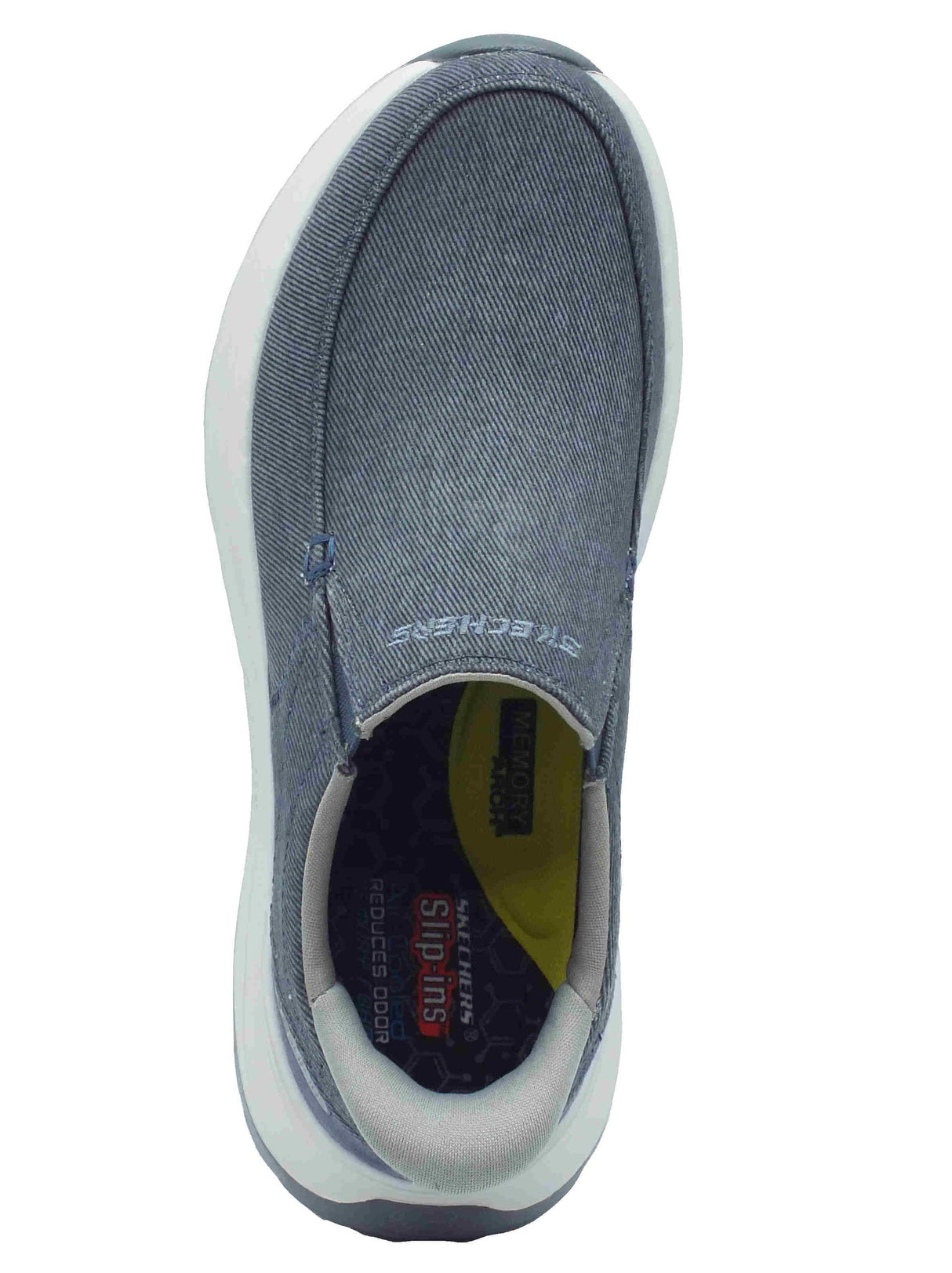Skechers Skechers Slip-Ins 205356 Decklan Gulliver Navy Mocassini sportivi per uomo in tessuto blu Navy