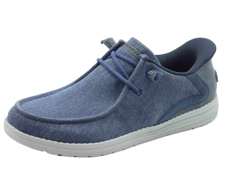 Skechers Skechers Slip-Ins 210959 Melson Coronado Denim Scarpe per Uomo in tessuto blue Denim