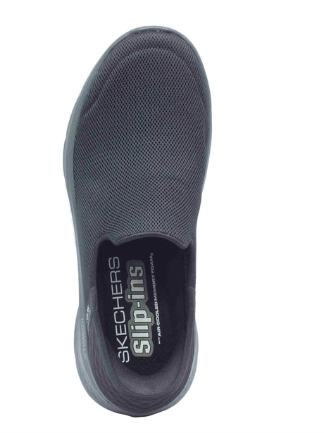 Skechers Skechers Slip-Ins 216491 Go Walk Flex No Hands Black Mocassini sportivi per uomo in tessuto nero Black