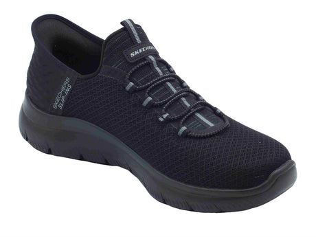 Skechers Skechers Slip-Ins 232457 Summits High Range Black Mocassini sportivi per uomo in tessuto nero Nero