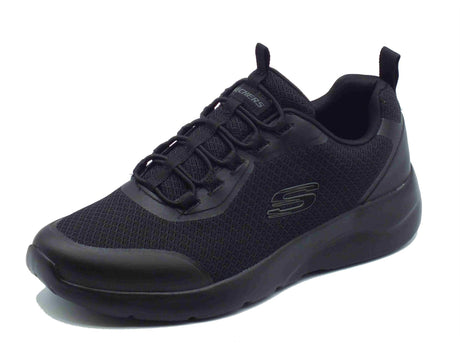 Skechers Skechers Sport 894133 Dynamight SetNer Black Scarpe Sportive per Uomo in tessuto con memory foam Black
