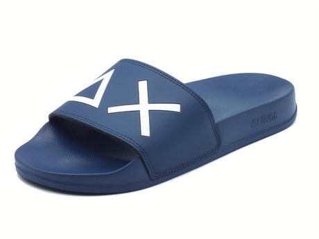SUN68 SUN68 X35102 Slippers Logo Navy Blue Ciabatte per Uomo in gomma Navy Blue