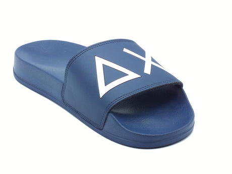 SUN68 SUN68 X35102 Slippers Logo Navy Blue Ciabatte per Uomo in gomma Navy Blue