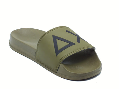 SUN68 SUN68 X35102 Slippers Logo Verdee Ciabatte per Uomo in gomma Verde