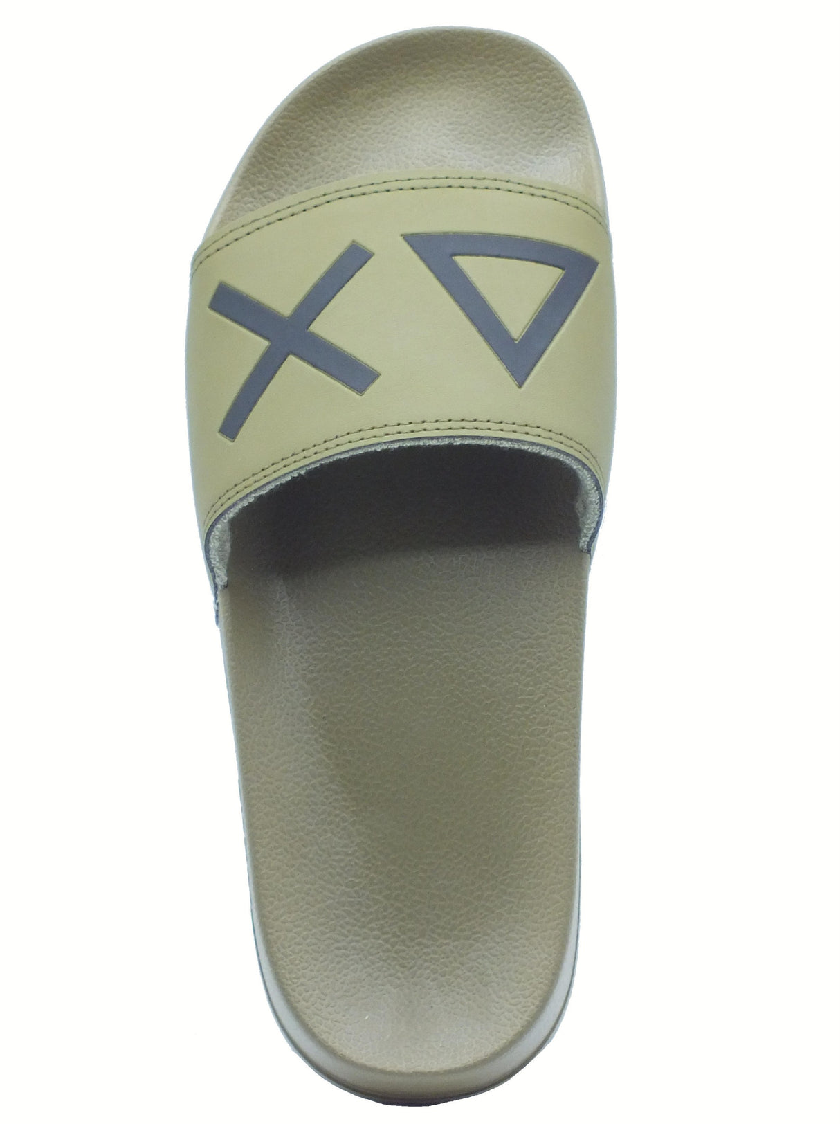 SUN68 SUN68 X35102 Slippers Logo Verdee Ciabatte per Uomo in gomma Verde