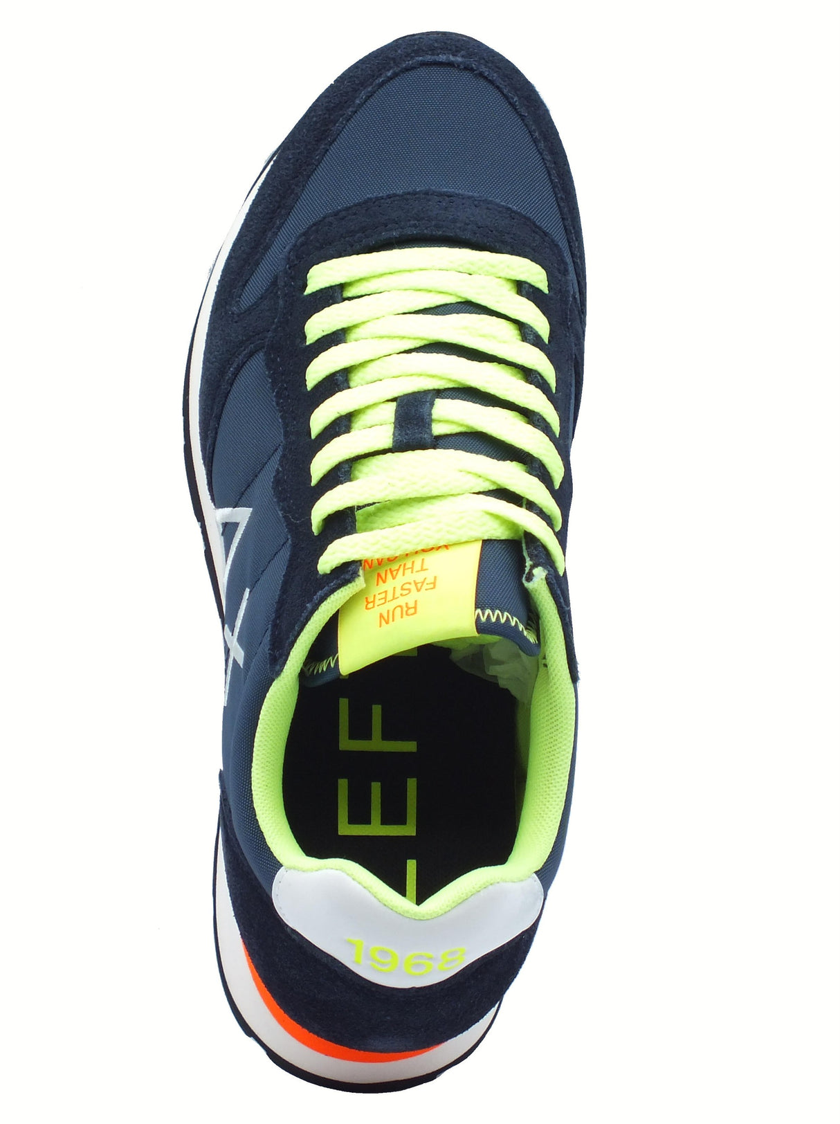 SUN68 SUN68 Z35102 Tom Fluo Navy Blue Scarpe Sportive per Uomo in nabuk e tessuto Navy Blue