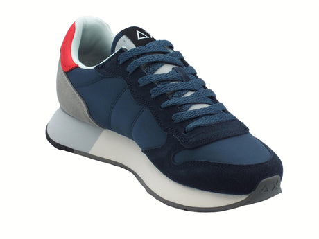 SUN68 SUN68 Z35111 Jaki Solid Navy Blue Scarpe Sportive per Uomo nabuk e tessuto Navy Blue