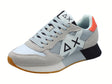SUN68 SUN68 Z35112 Jaki Bicolor Bianco Grigio Scarpe Sportive per Uomo in pelle, nabuk e tessuto Bianco Grigio