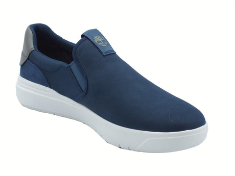 Timberland Timberland 0A293W Seneca Bay Low Slip Dark Denom Mocassini per Uomo in nabuk e tessuto blu