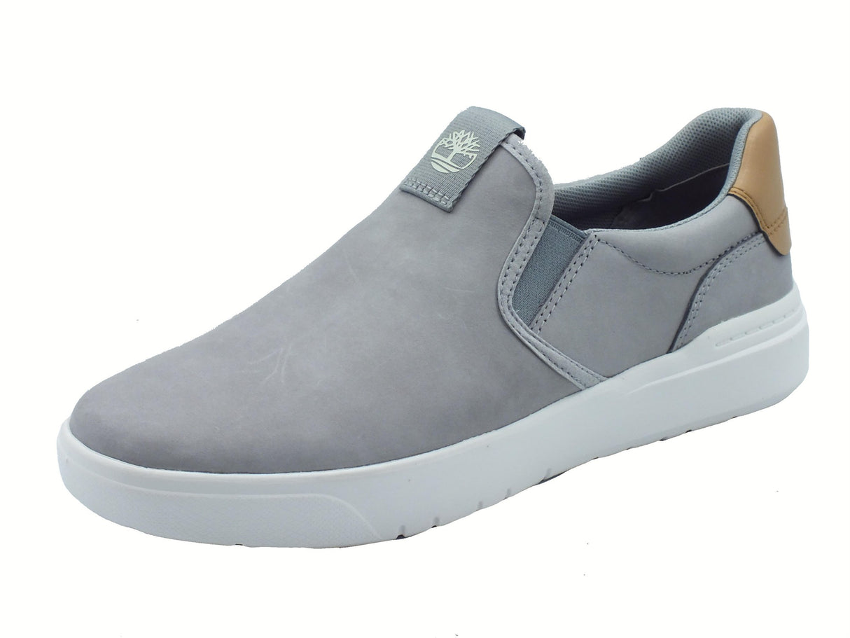Timberland Timberland 0A42BW Seneca Bay Low Slip Light Grey Mocassini per Uomo in nabuk e tessuto Light Grey