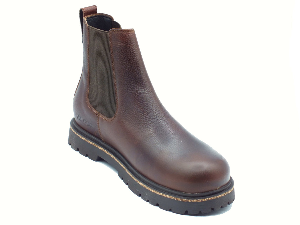 Birkenstock Birkenstock 1025718 Highwood Slip On Chocolate Scarponcini Beatles per Uomo in pelle testa di moro Chocolate