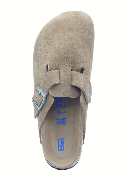 Birkenstock Birkenstock 1030861 Boston Bs Dark Tea Tonal Sandali per Uomo in camoscio marrone Dark Tea Tonal