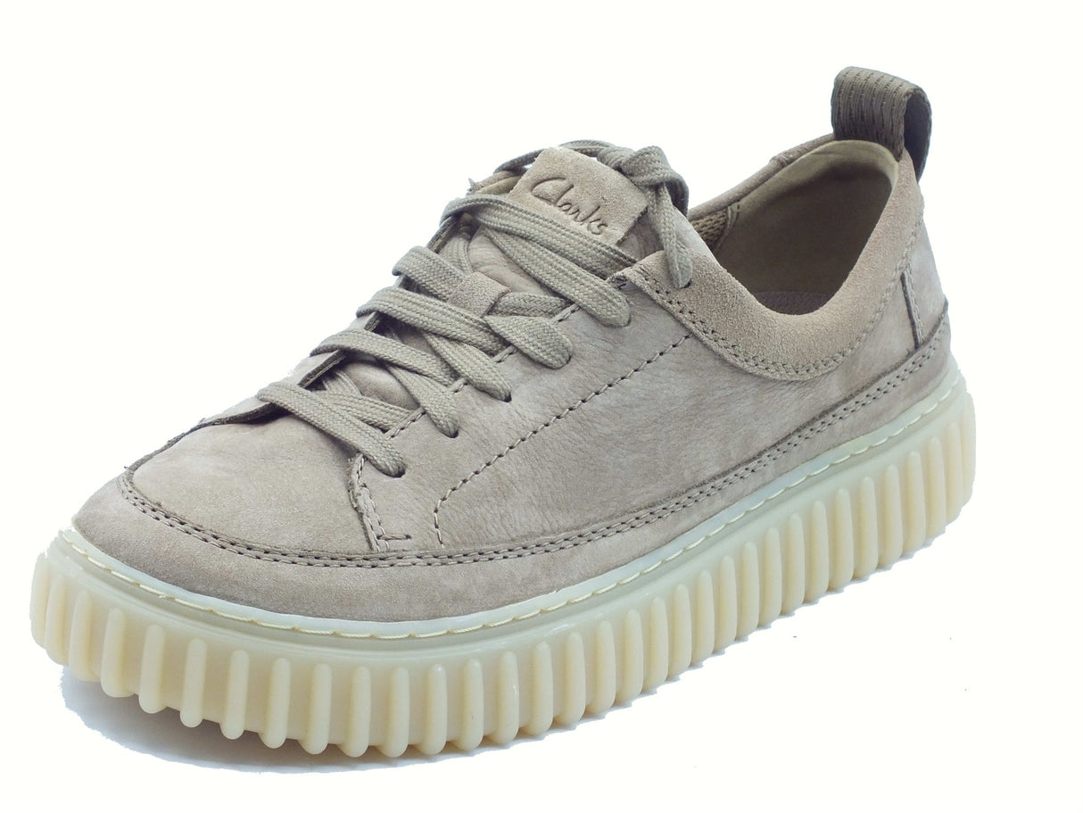Clarks Clarks Torhill Lace Dark Sand Sneakers modello sportivo per Uomo in nabuk Dark Sand