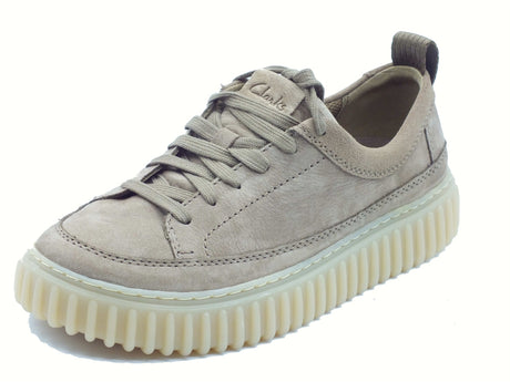 Clarks Clarks Torhill Lace Dark Sand Sneakers modello sportivo per Uomo in nabuk Dark Sand
