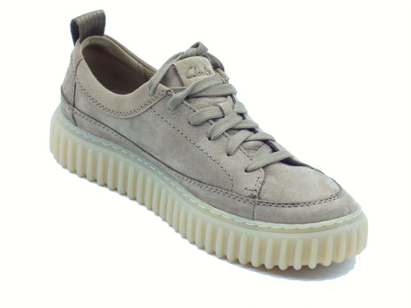 Clarks Clarks Torhill Lace Dark Sand Sneakers modello sportivo per Uomo in nabuk Dark Sand