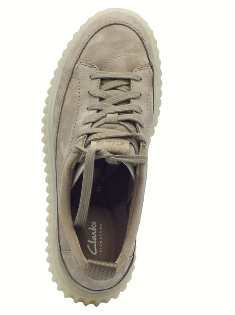 Clarks Clarks Torhill Lace Dark Sand Sneakers modello sportivo per Uomo in nabuk Dark Sand