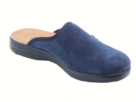 Fly Flot FlyFlot P7 588 ME Acerno Blu Pantofole per Uomo in tessuto con sottopiede in pelle Blu