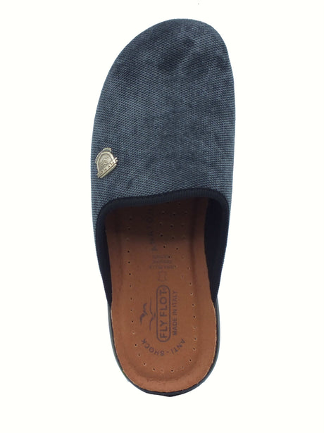 Fly Flot FlyFlot P7 588 ME Acerno Grigio Pantofole per Uomo in tessuto con sottopiede in pelle Grigio