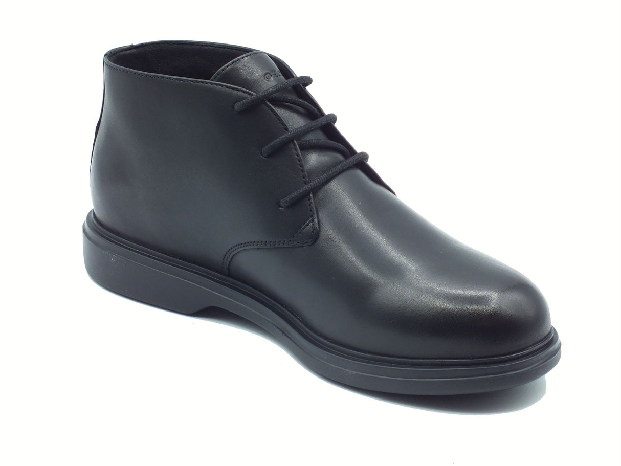 Geox Geox U16DCB U Ottavio B Black Scarponcini per Uomo in pelle Nera Black