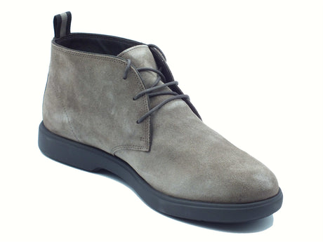Geox Geox U56LAD Spherica Dove Grey Scarponcini per Uomo in nabuk Dove Grey
