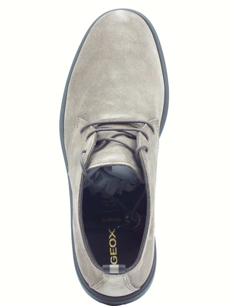 Geox Geox U56LAD Spherica Dove Grey Scarponcini per Uomo in nabuk Dove Grey