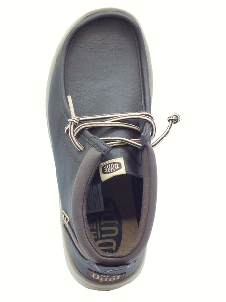 Hey Dude HeyDude 42051 Wally Mid Gripr Classic Brown Scarponcini per Uomo in pelle marrone Wally Mid Gripr Classic B