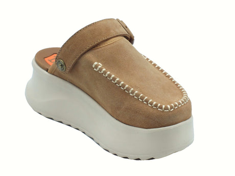 Hey Dude HeyDude 44259 Delray Clog Suede Tan Sabot per Donna in camoscio Tan