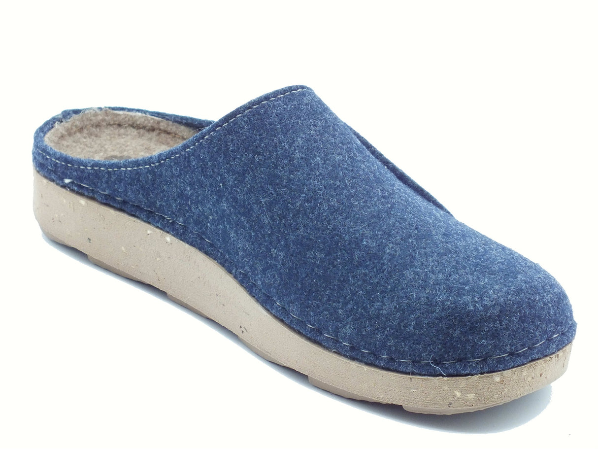 InBlu InBlu Eco Friends MT000024 Avio Pantofole per uomo in lana cotta Avio