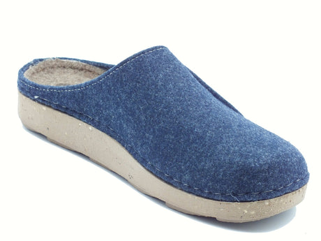 InBlu InBlu Eco Friends MT000024 Avio Pantofole per uomo in lana cotta Avio