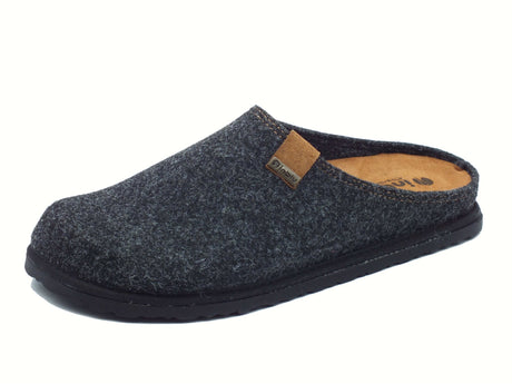 InBlu InBlu SI000025 Grigio Pantofole per Uomo in lana cotta sottopiede scamosciato Grigio