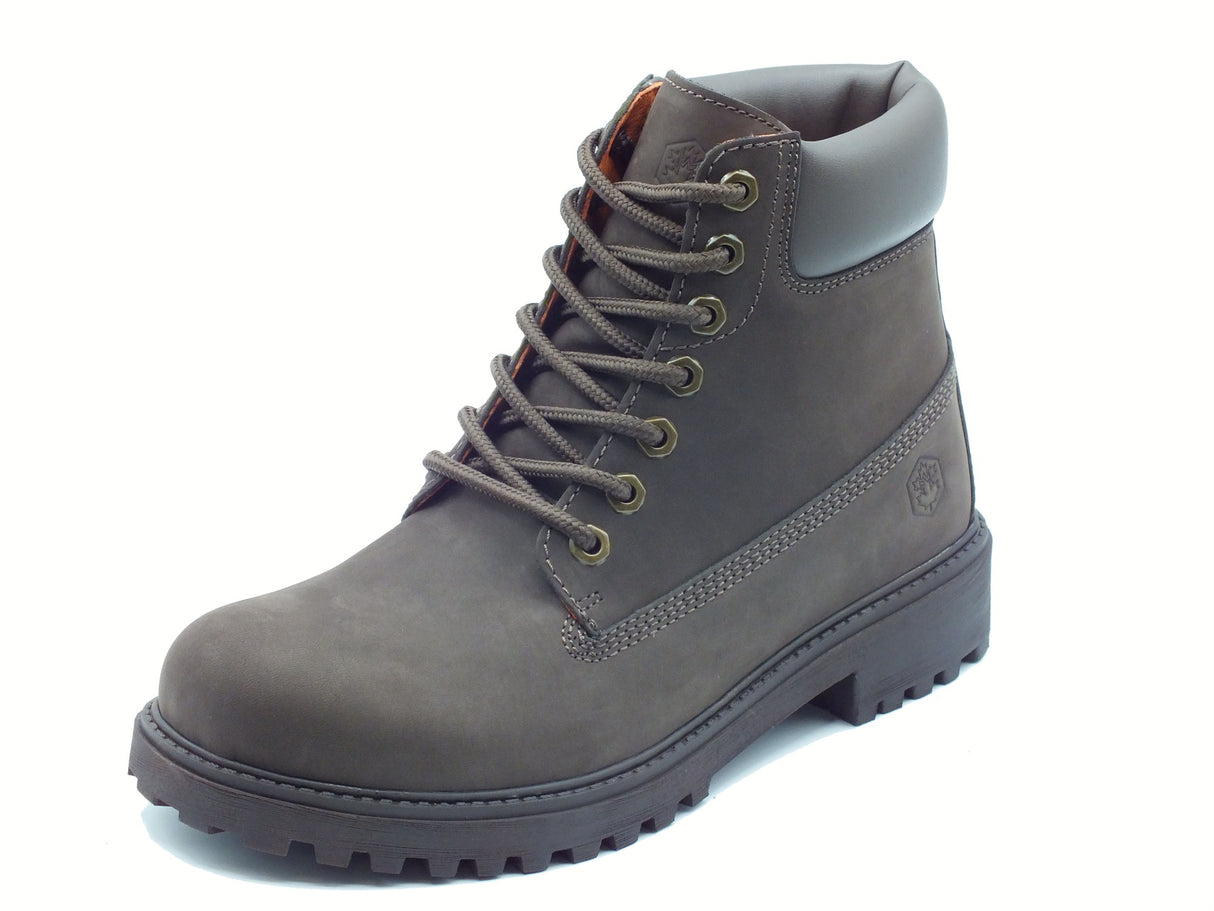 Lumberjack Lumberjack River 2 Total Dark Brown Scarponcini per Uomo in nabuk Dark Brown
