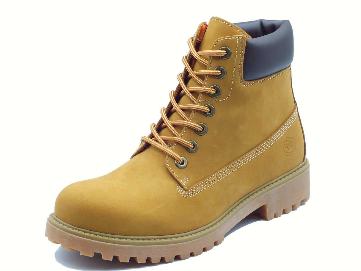 Lumberjack Lumberjack River 2 Yellow Dark Brown Scarponcini per Uomo in nabuk Yellow Dark Brown