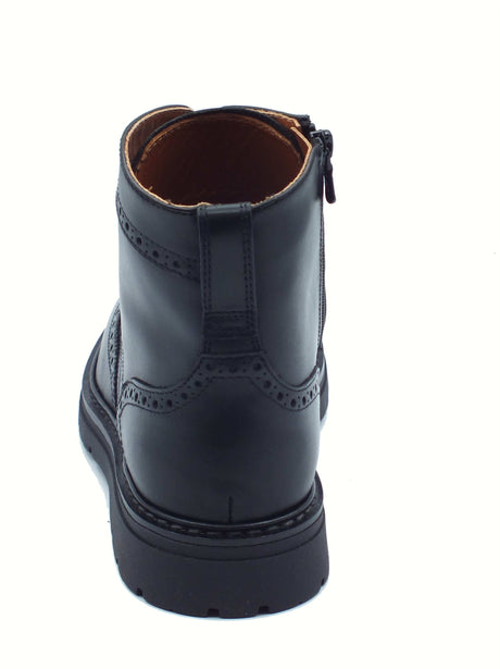 Nero Giardini NeroGiardini I500822U Ilcea Nero Anfibi eleganti per Uomo in pelle duilio lacci e lampo Nero