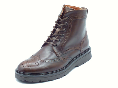 Nero Giardini NeroGiardini I500823U Delavato Beige Anfibi eleganti per Uomo in pelle testa moro duilio lacci e lam Delavato Beige